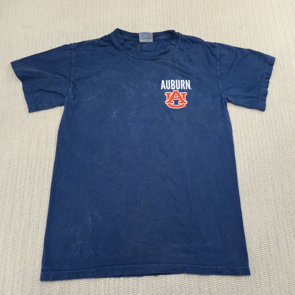 Auburn Tigers Shirt Men Small Blue Short Sleeve War Eagle Crew Neck SEC Football